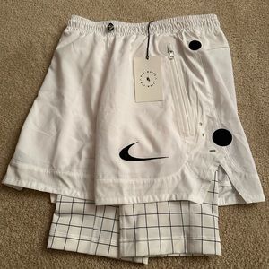 🚴 XS 🎾 NIKE x OFF-WHITE ⚽️ Virgil Abloh Grid Shorts Run Lab CU2502-100 a…